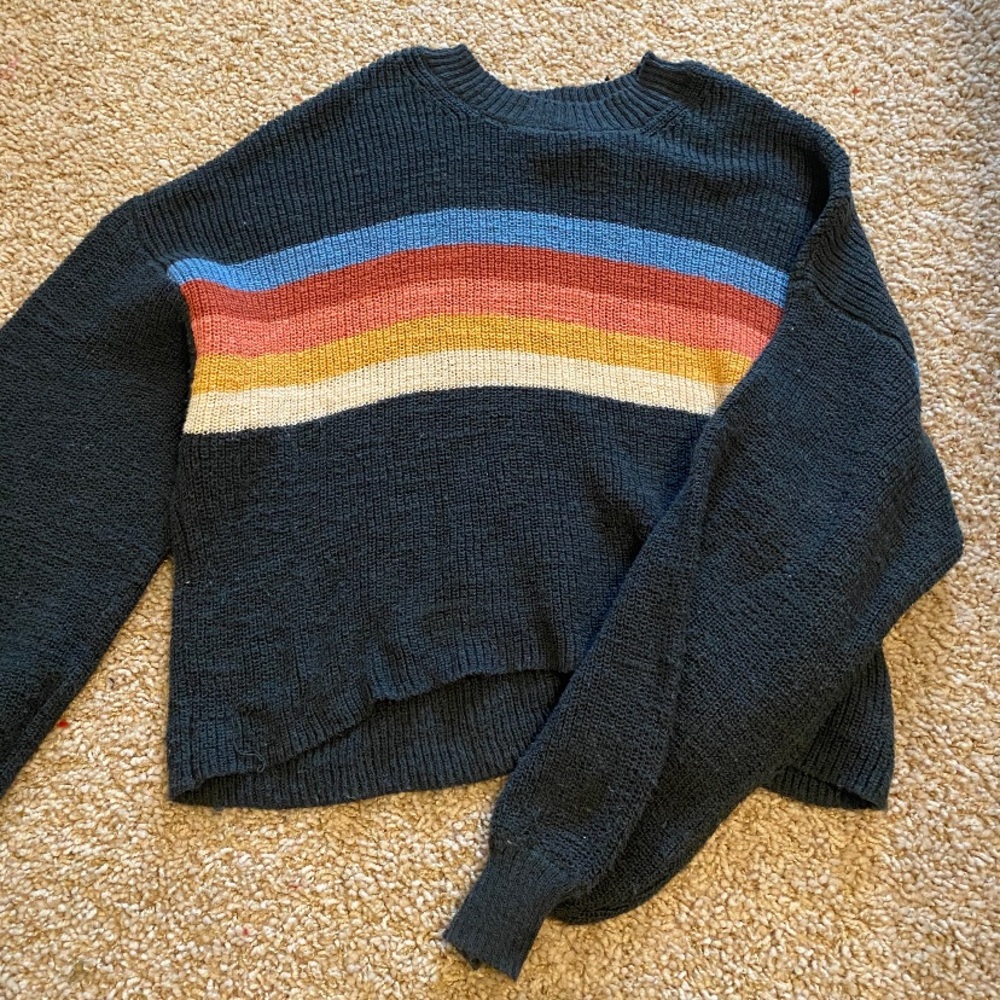 American Eagle Rainbow Stripe Sweater
